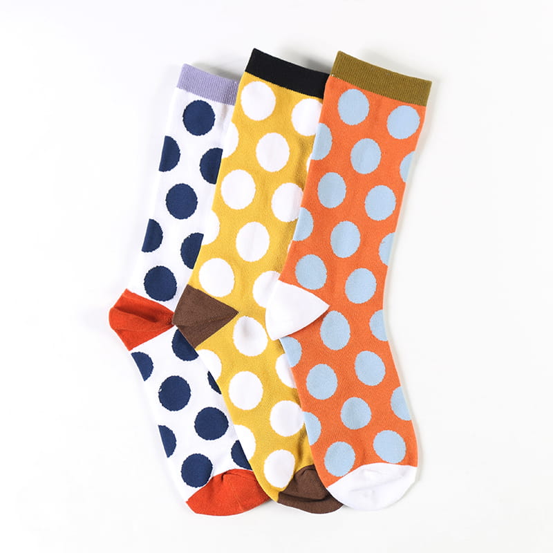 Nieuw product Fabrieksontwerp Mode Retro Wave Polka Dot katoenen sokken