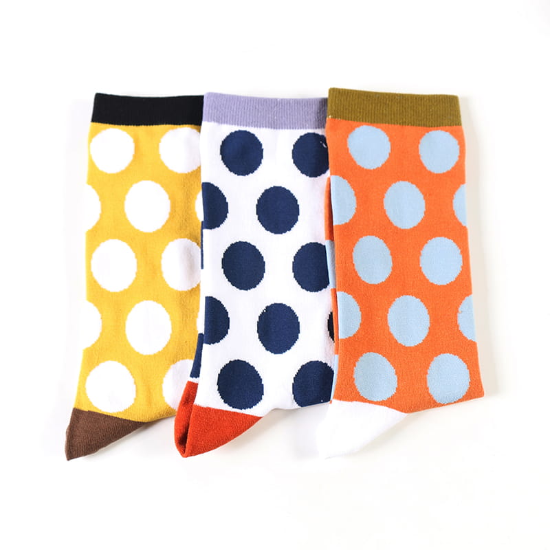 Nieuw product Fabrieksontwerp Mode Retro Wave Polka Dot katoenen sokken