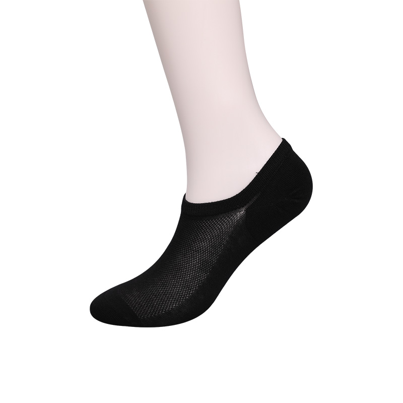 Ultradunne gekamde katoen, nylon en spandex effen half-mesh handgenaaide damessokken WSD1673