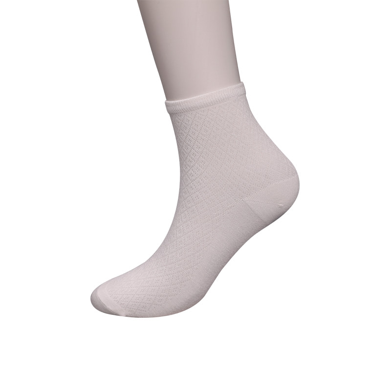 Zachte nylon tas van bamboevezel, dunne kleine diamanten casual damessokken, met de hand genaaide damessokken WSD1689