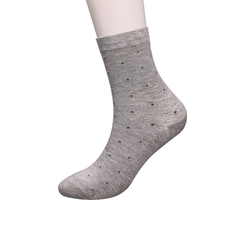 Zacht gesponnen zijde, nylon omwikkeld met ammoniak, onzichtbare ruitvormige jacquard met kleine stippen, handgenaaide winter dikke herensokken WSD2851