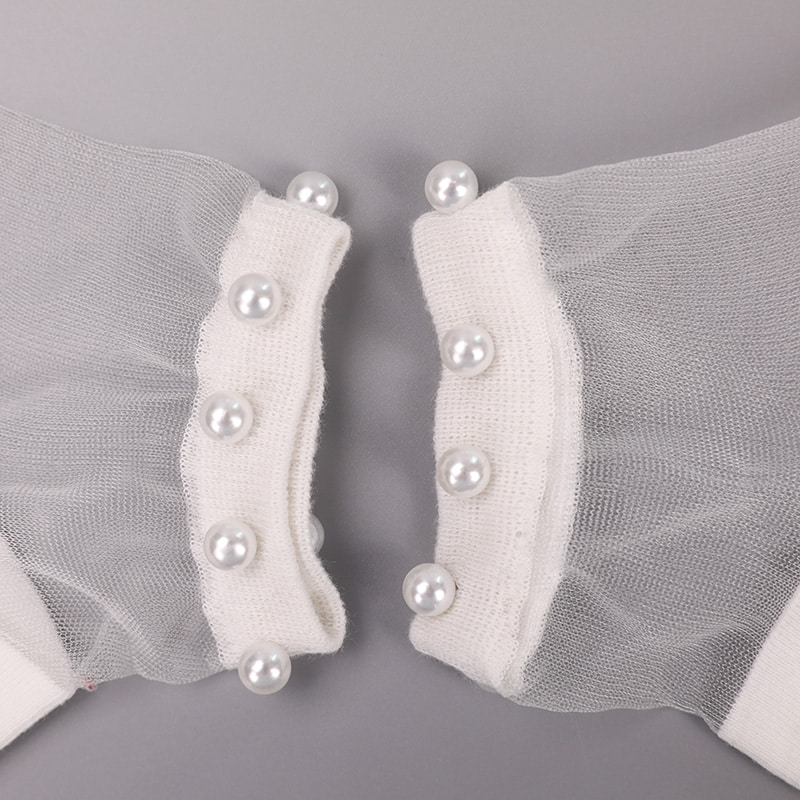 Mode nylon transparante zijde katoenen onderkant vrouwen bootsokken top parel glas kristal zijde vrouwen bootsokken WSD1288