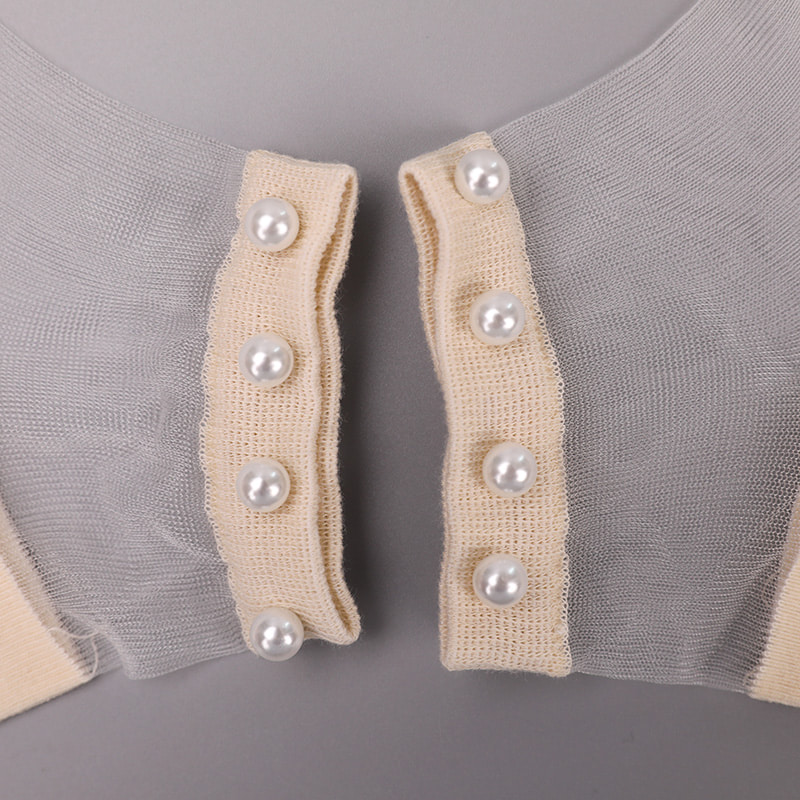 Mode nylon transparante zijde katoenen onderkant vrouwen bootsokken top parel glas kristal zijde vrouwen bootsokken WSD1288