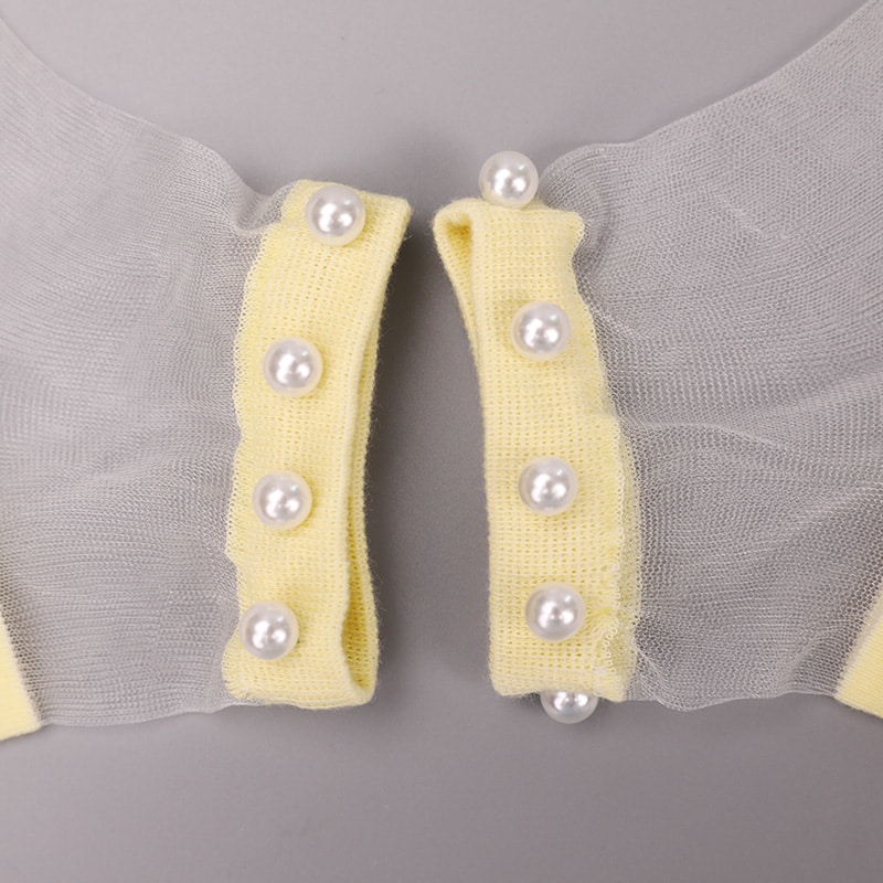 Mode nylon transparante zijde katoenen onderkant vrouwen bootsokken top parel glas kristal zijde vrouwen bootsokken WSD1288