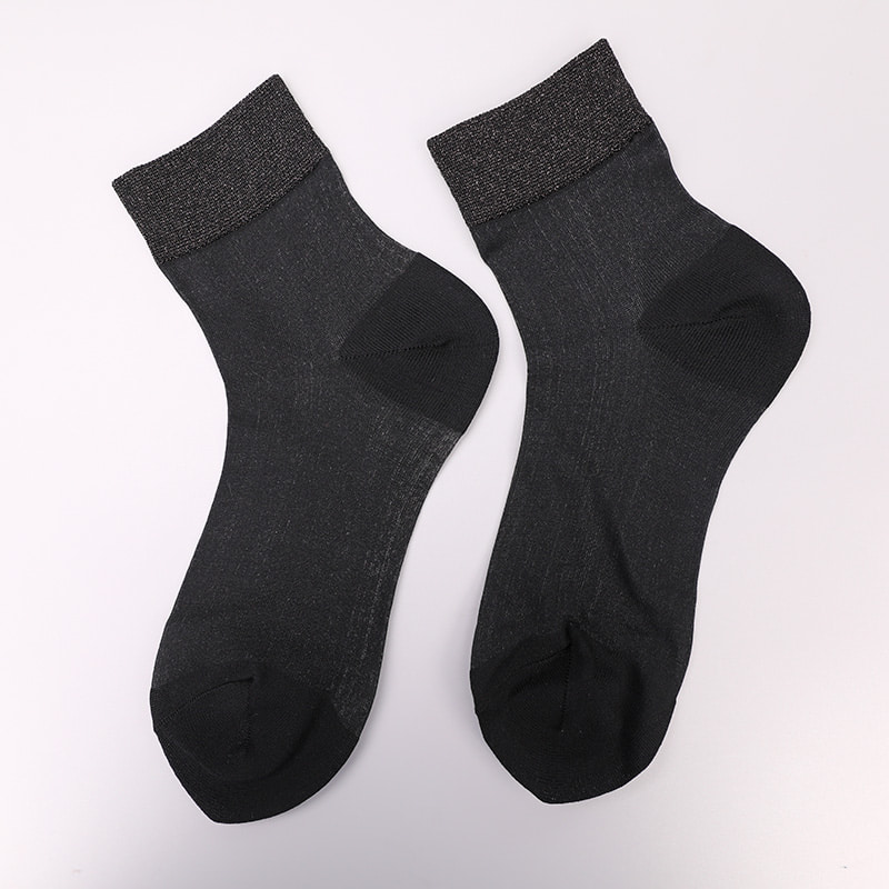 Mode transparante nylon zijde katoenen onderkant damessokken Superfijne nylon transparante zijden damessokken Kristalzijde damessokken WSD1946