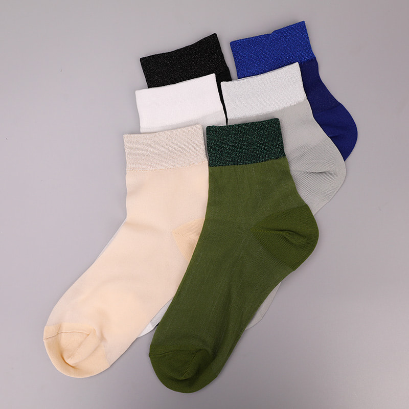 Mode transparante nylon zijde katoenen onderkant damessokken Superfijne nylon transparante zijden damessokken Kristalzijde damessokken WSD1946