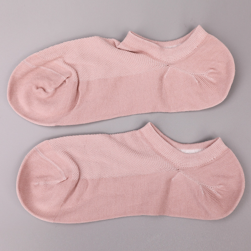 Ultradunne gekamde katoen, nylon en spandex effen half-mesh handgenaaide damessokken WSD1673