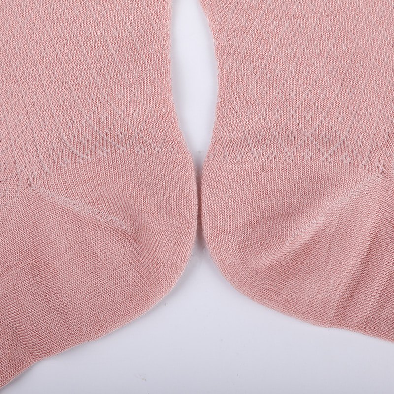 Zachte nylon tas van bamboevezel, dunne kleine diamanten casual damessokken, met de hand genaaide damessokken WSD1689