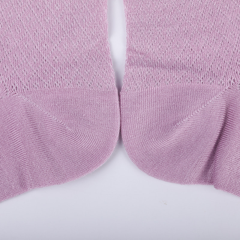 Zachte nylon tas van bamboevezel, dunne kleine diamanten casual damessokken, met de hand genaaide damessokken WSD1689