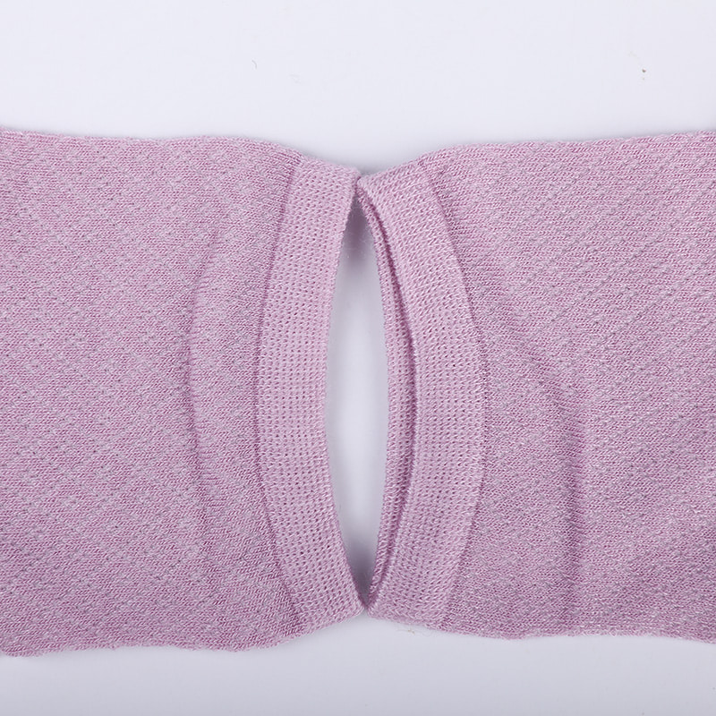 Zachte nylon tas van bamboevezel, dunne kleine diamanten casual damessokken, met de hand genaaide damessokken WSD1689