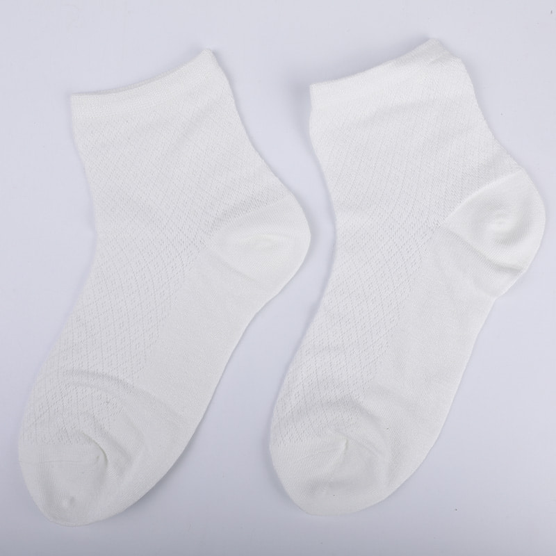 Zachte nylon tas van bamboevezel, dunne kleine diamanten casual damessokken, met de hand genaaide damessokken WSD1689