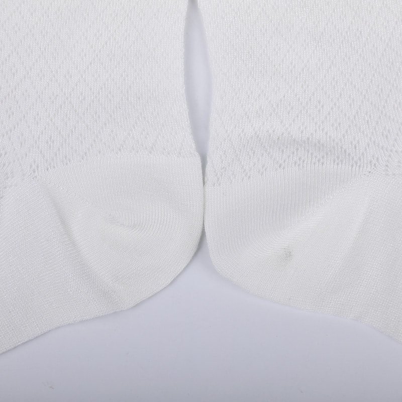 Zachte nylon tas van bamboevezel, dunne kleine diamanten casual damessokken, met de hand genaaide damessokken WSD1689