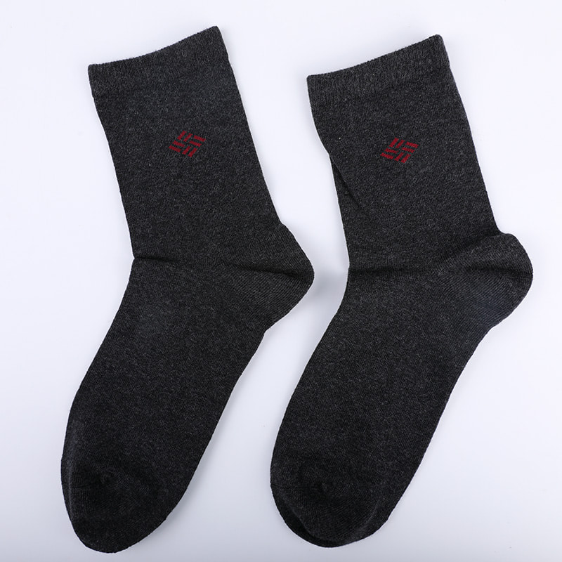 Gekamd katoen, katoen omwikkeld met ammoniak sokken, 98% katoengaren, kleine jacquard, handgenaaide herfst- en winterherensokken WSD2581