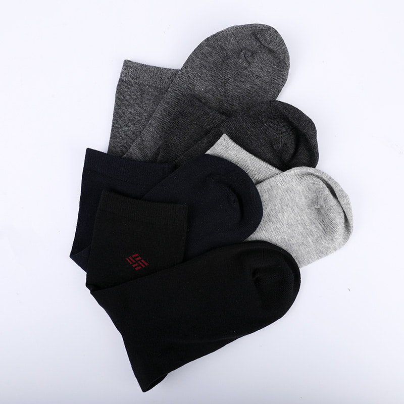 Gekamd katoen, katoen omwikkeld met ammoniak sokken, 98% katoengaren, kleine jacquard, handgenaaide herfst- en winterherensokken WSD2581