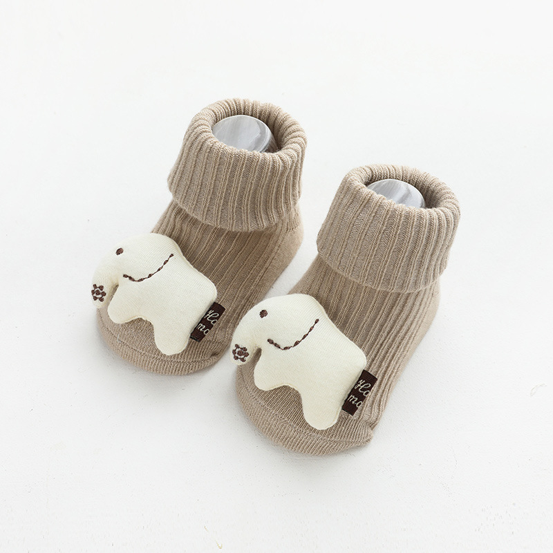 Driedimensionale pop-babysokjes voor pasgeborenen, antislip-babysokjes voor kinderen