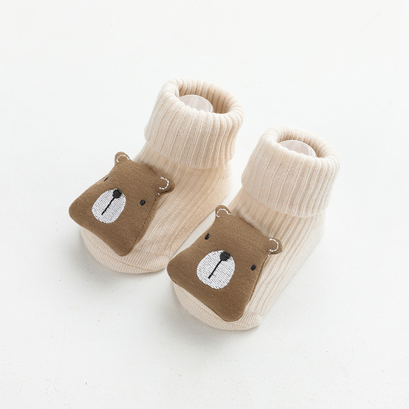 Driedimensionale pop-babysokjes voor pasgeborenen, antislip-babysokjes voor kinderen